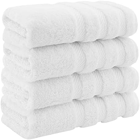 American Soft Linen 100% Cotton Luxury Turkish Towels, 4 PC Hand Towel Set