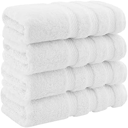 American Soft Linen 100% Cotton Luxury Turkish Towels, 4 PC Hand Towel Set
