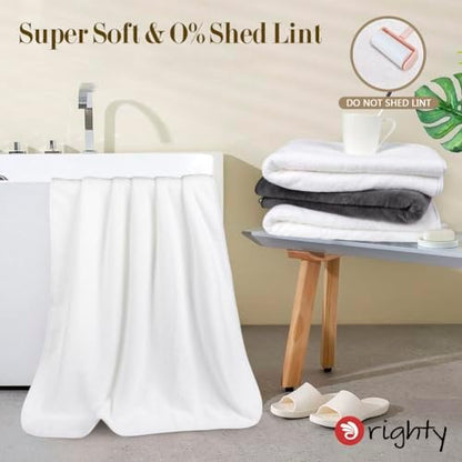 Orighty Bath Towels, Soft Feel Bath Towel, 4 Pack (27'' x 54'')