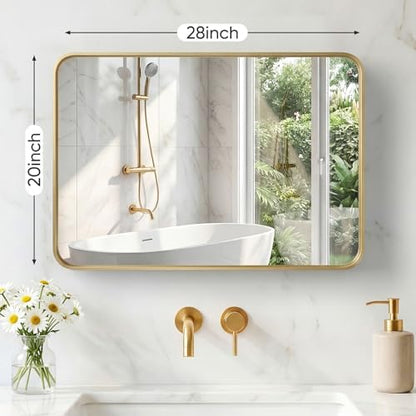 NEWBULIG Bathroom Mirror for Over Sink, 20X28 Inch Wall Vanity Mirror