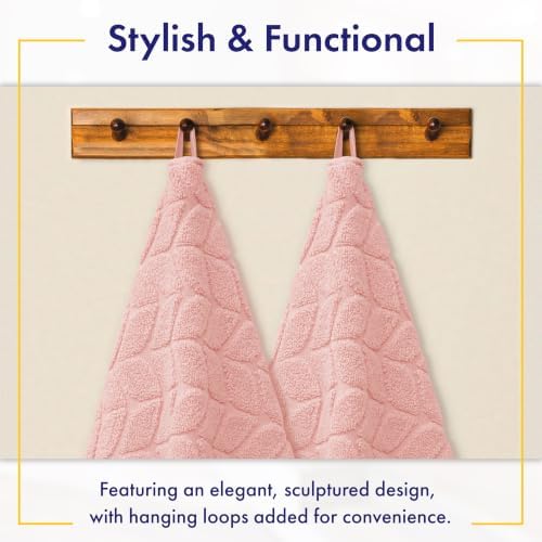Alusa Home Ultra Soft & Stylish 700 GSM Luxury Bath Towels - 100% Zero-Twist, Long-Staple Cotton - Remarkably Absorbent & Quick Drying - 6 Piece Towel Set (Blush Pink)