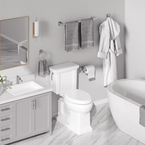 USHOWER 4PCS Brushed Nickel Bathroom Accessories Set, 24-Inch Towel Bar Set