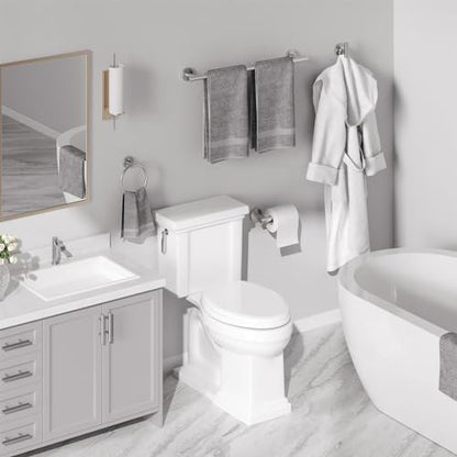USHOWER 4PCS Brushed Nickel Bathroom Accessories Set, 24-Inch Towel Bar Set