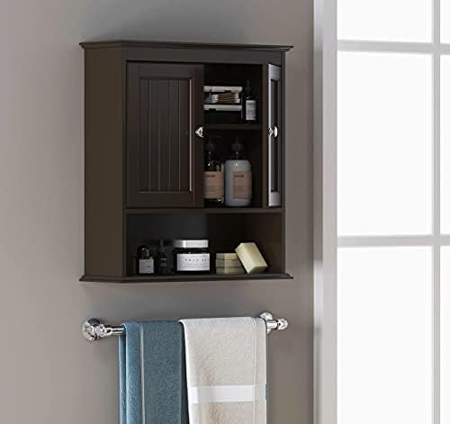 Spirich Bathroom Wall Cabinet Over Toilet, Small Medicine Cabinet Espresso