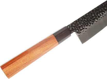 MASALONG 8 inch Hammered Chef Knife Set Kni240 8Cr18Mov Extremely Sharp Cooking Knife (8 inch Chef's knife)