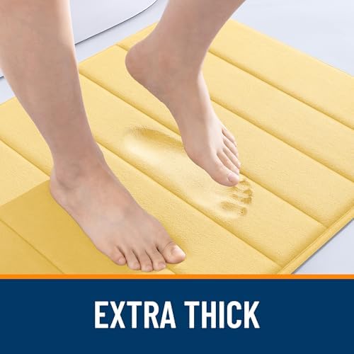 OLANLY Memory Foam Bath Mat 35x24, Super Soft and Absorbent Bathroom Rugs