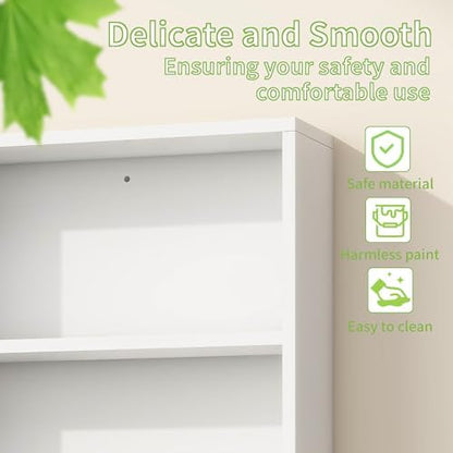 Bathroom Wall Cabinet, Medicine Cabinet with Mirror, White