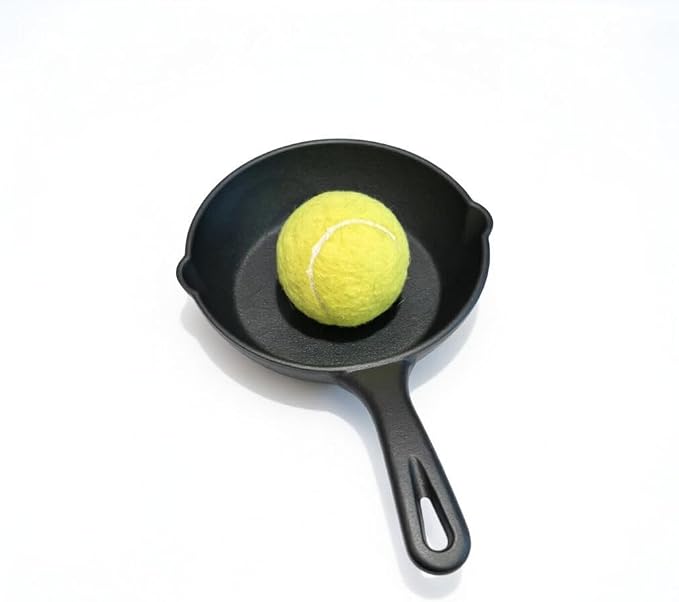 6 Inch Mini Cast Iron Skillet, Pre-Seasoned | Pre-seasoned mini skillet for eggs, dips & desserts. 6" top, ~4" cooking surface. Single-serve. No lid. PFOA-free.