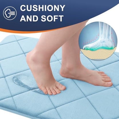 OLANLY Memory Foam Bath Mat 59x24, Ultra Soft and Absorbent Bathroom Rugs