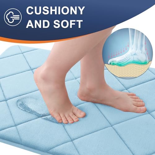 OLANLY Memory Foam Bath Mat 59x34, Ultra Soft and Absorbent Bathroom Rugs