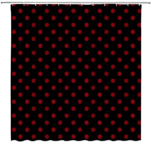 Polka Dot Shower Curtain Bathroom Decor 70x70 Inch with 12 Hooks,