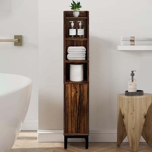 Slim Bathroom Storage Cabinet Narrow Corner Cabinet for Toilet Paper