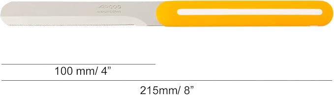 Arcos Paring Knife Set of 3 Pieces 4 Inch Stainless Steel. Colorful Kitchen Knives for Peeling Fruits and Vegetables. Ergonomic Polypropylene Handle. Serie B-Line. Color Orange, Red and Green.