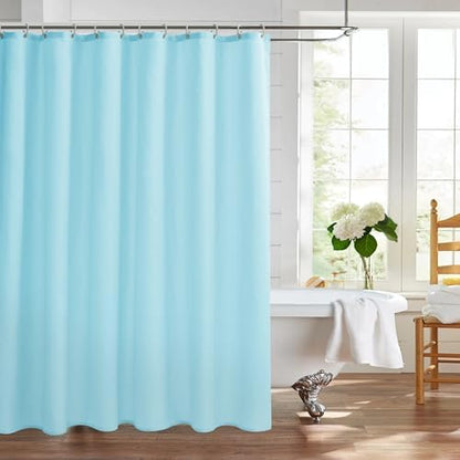 Nasitos Fabric Shower Curtain Liners with Magnets 2 Pack 70X72 Inch White