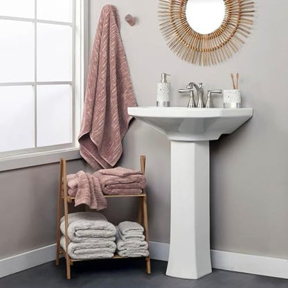 SKL Home CloudSoft Bath Towel, 100% Cotton Luxury, Clay