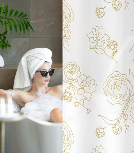 Bathroom Shower Curtain Cute Cortinas para Baño 72 x 72, Rose