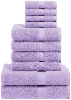 Superior Egyptian Cotton Ultra Plush & Absorbent, 10 Piece Set, Purple