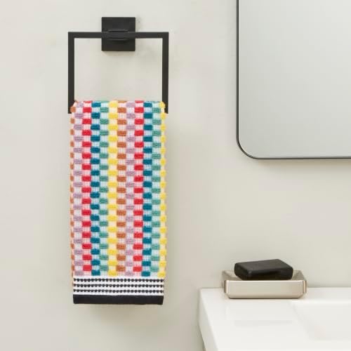 SKL Home Mid-Century Hand Towel Set-2pc, Premium 100% Cotton, Multi