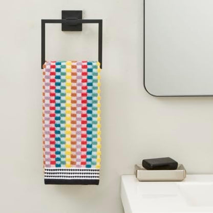 SKL Home Mid-Century Hand Towel Set-2pc, Premium 100% Cotton, Multi