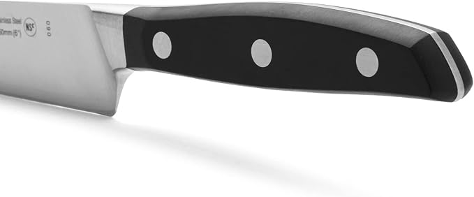 Arcos Forged Chef Knife 6 Inch Stainless Steel. Professional Kitchen Knife for Cooking. Ergonomic Polyoxymethylene Handle and 150 mm Blade. Series Manhattan. Color Black