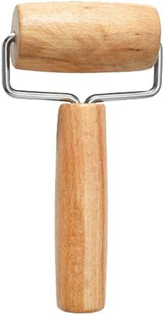Small Rolling Pin, Wooden Dough Roller, Non-Stick Pizza Roller, Dough Baker Roller Set for Home Kitchen Baking Cooking,Multifunction Craft Clay Roller, Easy to Handle(7cm/2.75inch), Brown