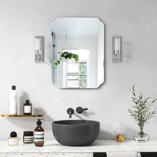 18x24 Inch Bathroom Mirrors for Over Sink, Frameless Mirrors for Wall