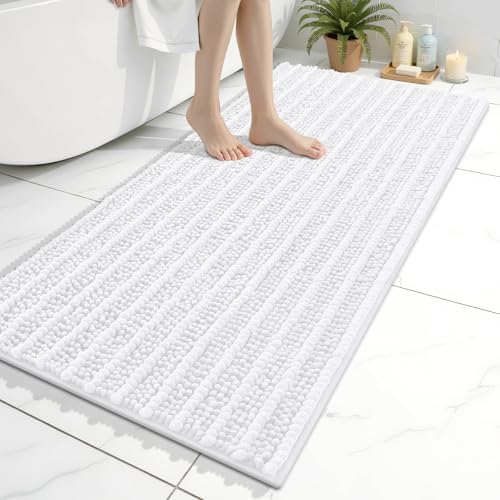 Arotive Bathroom Rugs Mat 45x27, Soft Absorbent Chenille Shaggy Bath Mat