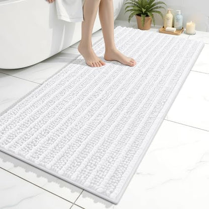 Arotive Bathroom Rugs Mat 47x24, Soft Absorbent Chenille Shaggy Bath Mat