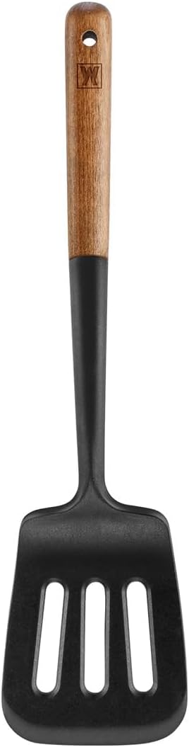 WAGENSTEIGER Silicone Slotted Large Spatula: Cooking Turner with Wooden Handle for Flipping and Lifting, Heat Resistant Cookware, BPA Free, Protects Surfaces with Gentle Head Design