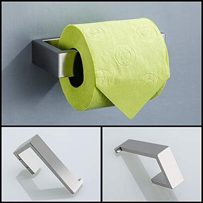 4 Pieces Bathroom Hardware Accessories Set Towel Bar Towel Holder Robe Hook Toilet Paper Holder Stainless Steel,Q8-P4BR
