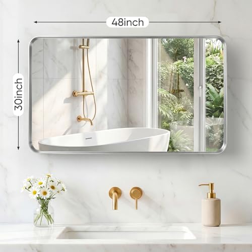 NEWBULIG Bathroom Mirror for Over Sink, 30X48 Inch Wall Vanity Mirror
