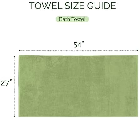 Elegant Comfort 100% Turkish Cotton Corduroy Ribbed Luxury Soft 2 Pack Bath Towels 27 x 54 Inch - Ultra Plush, Absorbent, Quick Dry, Hotel Spa Quality Towels for Bathroom Essentials, Sage