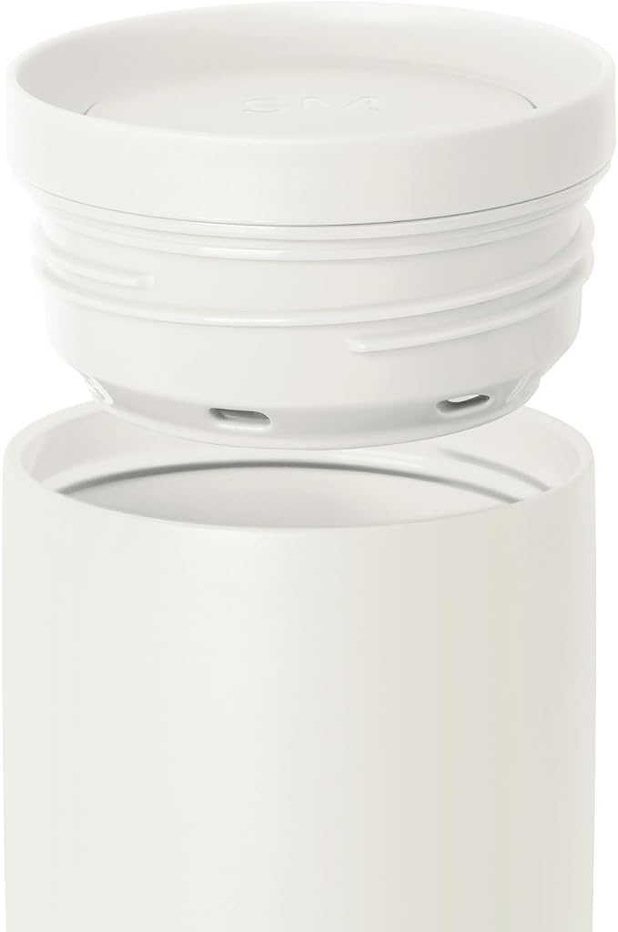 Simple Modern Travel Coffee Mug Tumbler with 360° Lid | Ceramic-Lined Insulated Stainless Steel Cold Brew Iced Coffee Cup | Gift for Women Men Her Him | Voyager Signature | 16oz | Cream