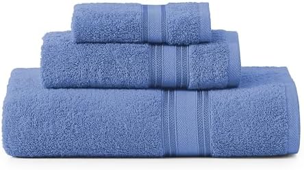 LANE LINEN Towel Set Soft Absorbent Quick Dry 100% Cotton 3 Piece - Allure