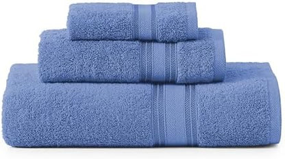 LANE LINEN Towel Set Soft Absorbent Quick Dry 100% Cotton 3 Piece - Allure