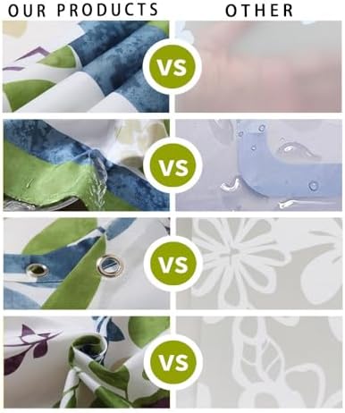 Shower Curtain Bathroom Set Black and White Stripes Waterproof Shower Curtains with Grommets Hooks Modern Geometric Art Privacy Bath Curtain for Bathtub Decor 48x72in