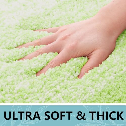 Arotive Microfiber Bathroom Rugs, Shaggy Soft Absorbent Bath Rug, 30x20