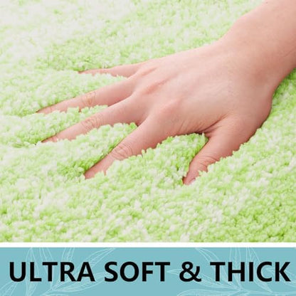 Arotive Microfiber Bathroom Rugs, Shaggy Soft Absorbent Bath Rug, 30x20