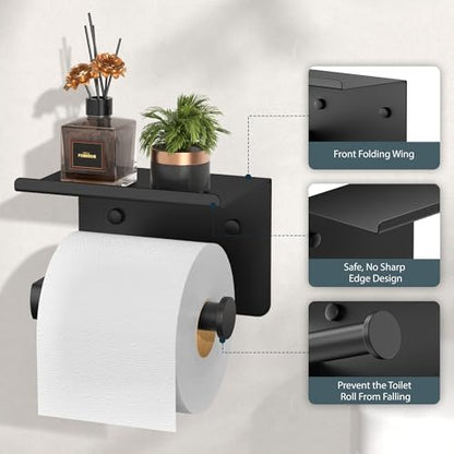 FORIOUS Bathroom Accessories, 5-Piece Bathroom Hardware Set - 24" Towel Bar