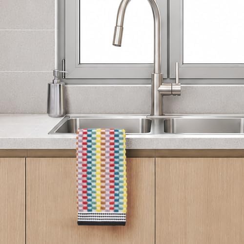 SKL Home Mid-Century Hand Towel Set-2pc, Premium 100% Cotton, Multi