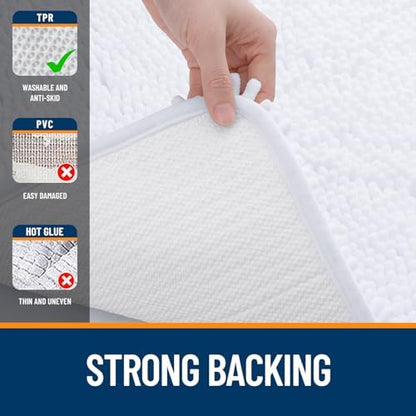 OLANLY Bathroom Rugs 36x24, Extra Soft Absorbent Chenille Bath Rugs