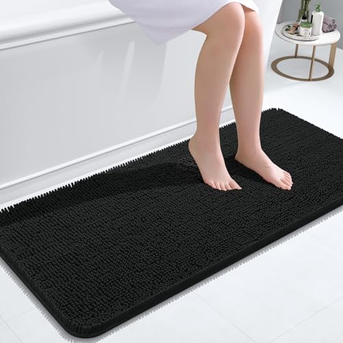 OLANLY Bathroom Runner Rugs 47x20, Extra Soft Absorbent Chenille Bath Rugs