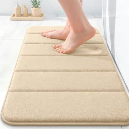 OLANLY Memory Foam Bath Mat 35x16, Super Soft and Absorbent Bathroom Rugs