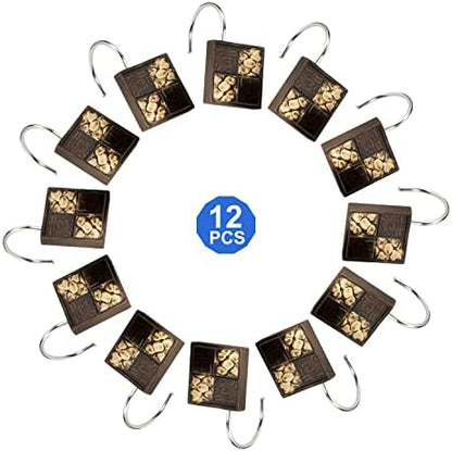 Zahari Home 13pc Safari Stripes Bathroom Shower Curtain Set Animal Print Shower Curtain & 12 Shower Curtain Hooks Luxury Southwest Shower Curtain Unique Design Rustic Shower Curtain Set