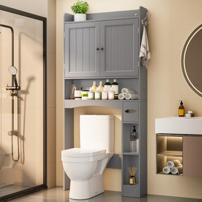 Ahomly Over The Toilet Storage Cabinet, 29.9" W, Espresso