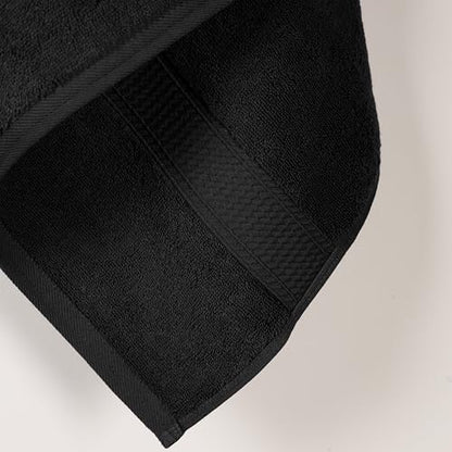 SUPERIOR Egyptian Cotton Plush & Absorbent, Bath Towel Set of 2, Black