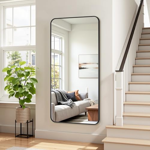 Bathroom Mirror 60" x 30", Large Rectangle Wall Mirror, Black