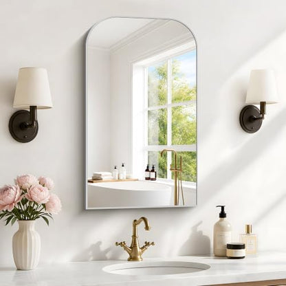 YIROMAN Bathroom Mirrors for Over Sink,18"x30" Silver Vanity Mirror