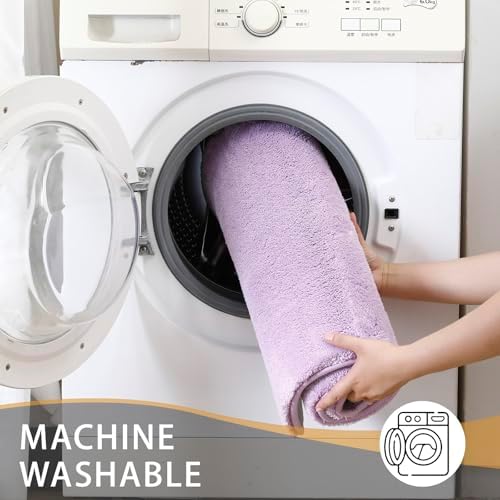 MINIDEAR Bathroom Rugs 32x20 Purple - Thick Memory Foam Bath Mat, Ultra Soft & Plush Fluffy, Non-Slip, Quick Dry, Absorbent Washable Floor Microfiber Mat for Tub, Home Decor Accessories