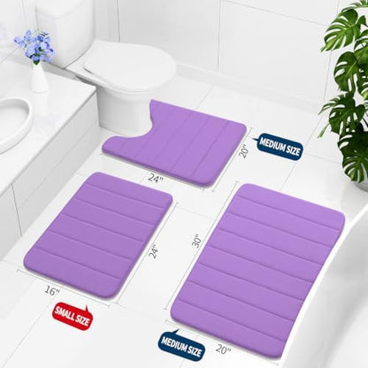 Buganda Memory Foam Bath Mat 59 x 20, Ultra Soft Absorbent Bathroom Rugs